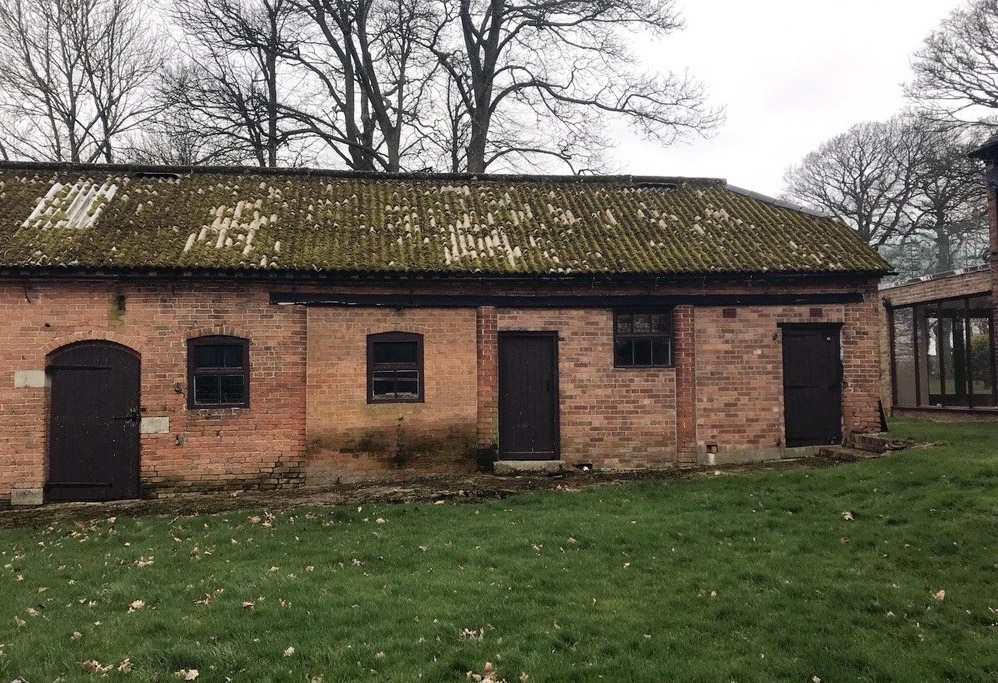 Barn conversion before plastering