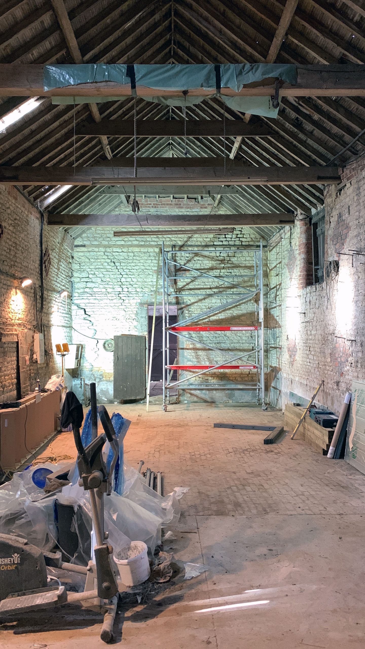Welby Warren, Grantham - barn conversion, inside Before renovation photo